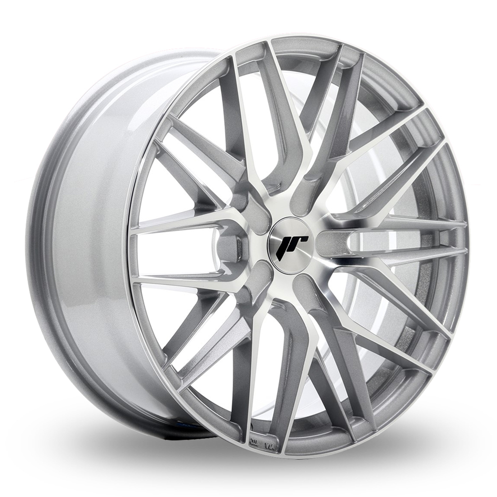 18 Inch Japan Racing JR28 (7.5x18) (Custom Fitment) Silver Machined Face Alloy Wheels
