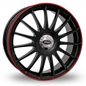 Team Dynamics Monza RS Black Red Alloy Wheels