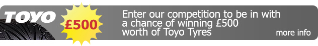 Win 500 pounds worth of Toyo tyres