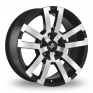 16 Inch Fondmetal 7700-1 Black Polished Alloy Wheels