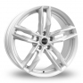 19 Inch Rosso RR8 Silver Alloy Wheels