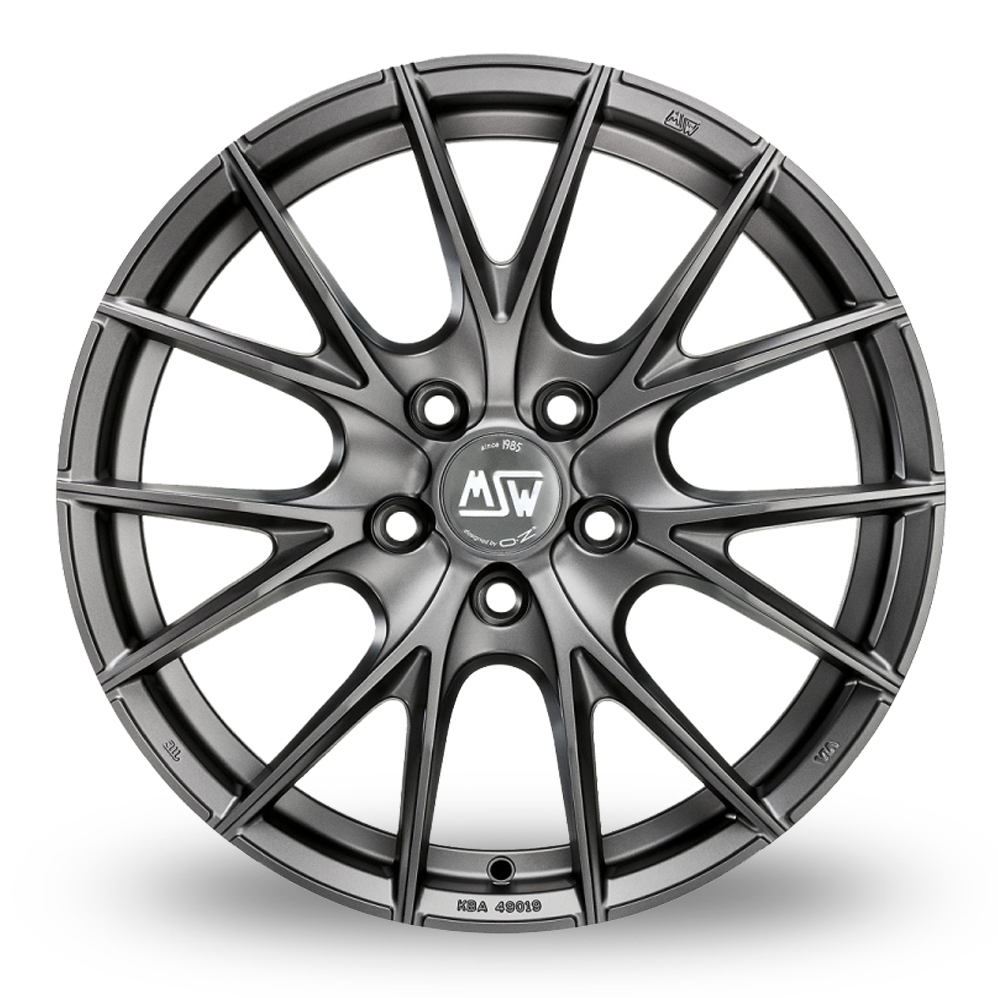 17 Inch MSW (by OZ) 25 Matt Titanium Alloy Wheels