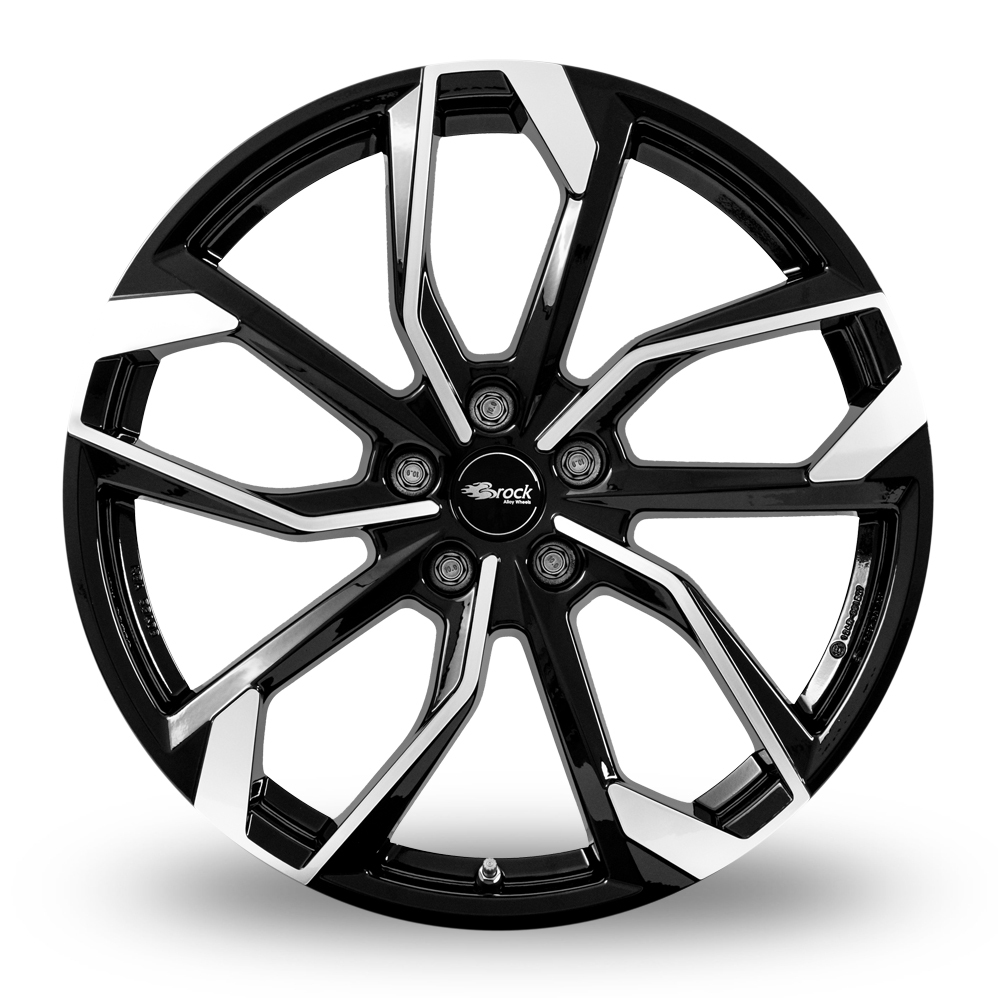 20 Inch RC Design RC34 Gloss Black Polished Alloy Wheels