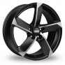 18 Inch Fondmetal 7900 Black Polished Alloy Wheels