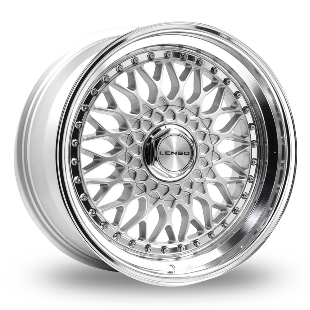 17 Inch Lenso BSX Silver Polished Alloy Wheels
