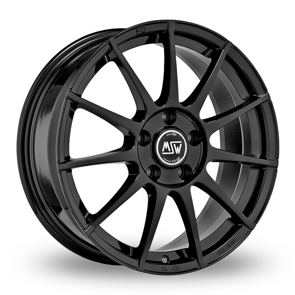 16 Inch MSW (by OZ) 85 Gloss Black Alloy Wheels
