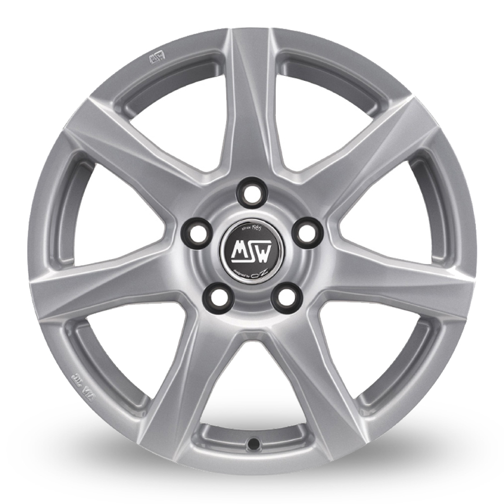 15 Inch MSW (by OZ) 77 Silver Alloy Wheels