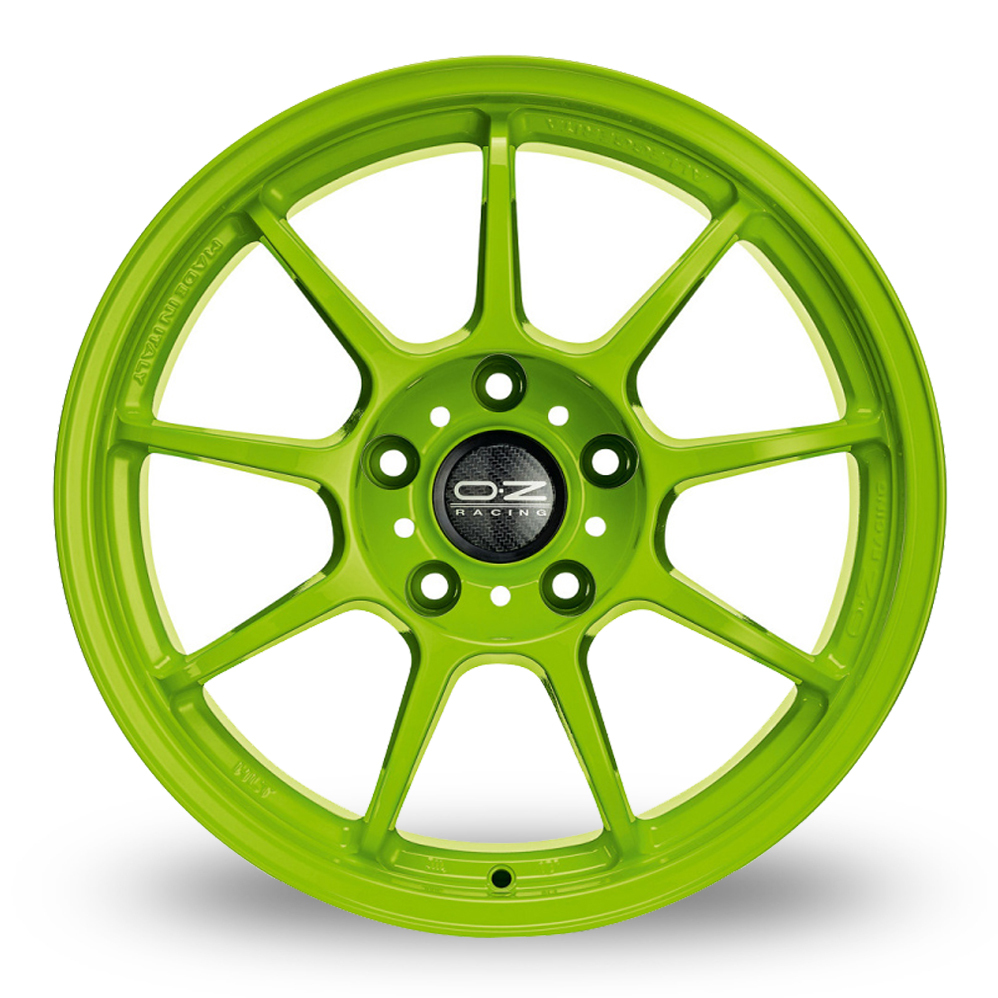 18 Inch OZ Racing Alleggerita HLT Green Alloy Wheels