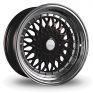 15 Inch Dare DR-RS Black Polished Lip Alloy Wheels