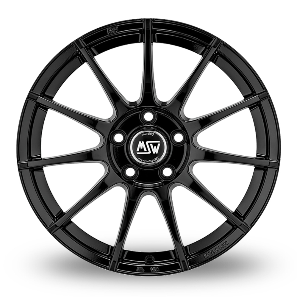 18 Inch MSW (by OZ) 85 Gloss Black Alloy Wheels
