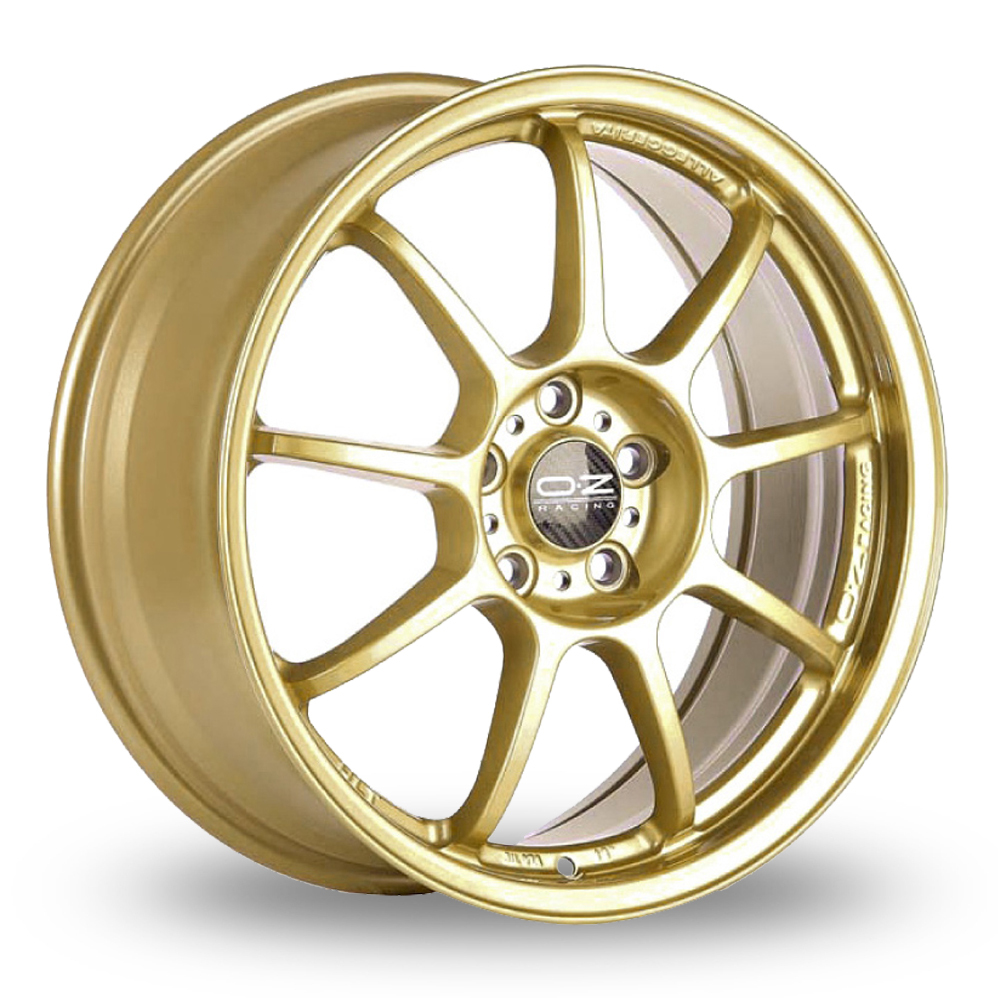 17 Inch OZ Racing Alleggerita HLT Gold Alloy Wheels