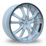20 Inch Lenso ES7 White Polished Alloy Wheels