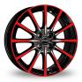 15 Inch Borbet BL4 Black Red Alloy Wheels