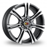 16 Inch Momo Next Anthracite Polished Alloy Wheels