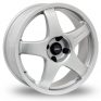 15 Inch Team Dynamics Pro Race 3 Silver Alloy Wheels