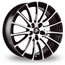 18 Inch Fondmetal 7800 Black Polished Alloy Wheels
