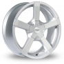 17 Inch Fox Racing FX1 Silver Alloy Wheels