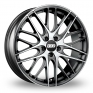 17 Inch BBS CS 5 Anthracite Polished Alloy Wheels