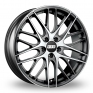 19 Inch BBS CS 5 Anthracite Polished Alloy Wheels