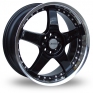 15 Inch Lenso RS5 Black Alloy Wheels