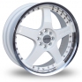 15 Inch Lenso RS5 White Polished Alloy Wheels