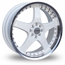17 Inch Lenso RS5 White Polished Alloy Wheels