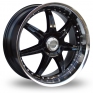 18 Inch Lenso S73 Black Polished Alloy Wheels