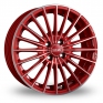 15 Inch OZ Racing 35th Anniversary Red Polished Alloy Wheels