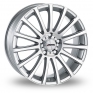 17 Inch Autec Fanatic Silver Polished Alloy Wheels