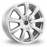 19 Inch Borbet TS Silver Alloy Wheels