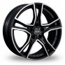 18 Inch OZ Racing Adrenalina Black Polished Alloy Wheels