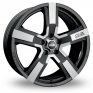 18 Inch OZ Racing Versilia Black Polished Alloy Wheels