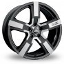 19 Inch OZ Racing Versilia Black Polished Alloy Wheels