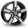 20 Inch OZ Racing Versilia Black Polished Alloy Wheels