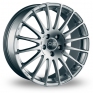 17 Inch OZ Racing Superturismo GT Silver Alloy Wheels
