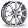 16 Inch OZ Racing Lounge 10 Silver Polished Alloy Wheels
