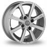 15 Inch OZ Racing Lounge 8 Silver Polished Alloy Wheels