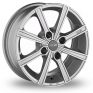 17 Inch OZ Racing Lounge 8 Silver Polished Alloy Wheels