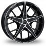 16 Inch OZ Racing Quaranta Black Polished Alloy Wheels