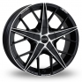 17 Inch OZ Racing Quaranta Black Polished Alloy Wheels