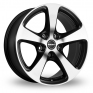 18 Inch Borbet CC Black Polished Alloy Wheels