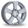 18 Inch Radius R12 Naked Silver Alloy Wheels