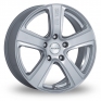 19 Inch Radius R12 Naked Silver Alloy Wheels