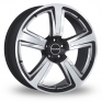 18 Inch Radius R15 Black Polished Alloy Wheels