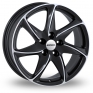 15 Inch Ronal R51 Black Polished Alloy Wheels