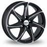 17 Inch Ronal R51 Black Polished Alloy Wheels