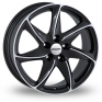 18 Inch Ronal R51 Black Polished Alloy Wheels