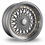 15 Inch Dare DR-RS Silver Gold Rivets Alloy Wheels