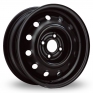 5x15 Steel Wheels 6735 Black Alloy Wheels