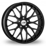8.5x19 (Front) & 9.5x19 (Rear) AEZ Antigua Matt Black Alloy Wheels